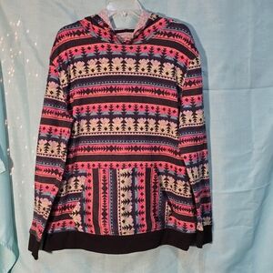 Depart West Hoodie With Southwest Print No Drawstring For Hood XL Pre-owned Good